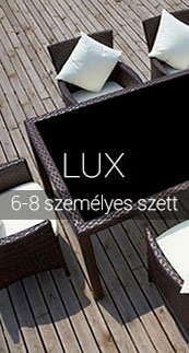 Lux 8 személyes rattan kerti étkezőgarnitúra